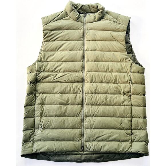 Lululemon Navigation Stretch Down Vest Olive Green Size XL 700 Goose Fill Winter - Picture 2 of 7